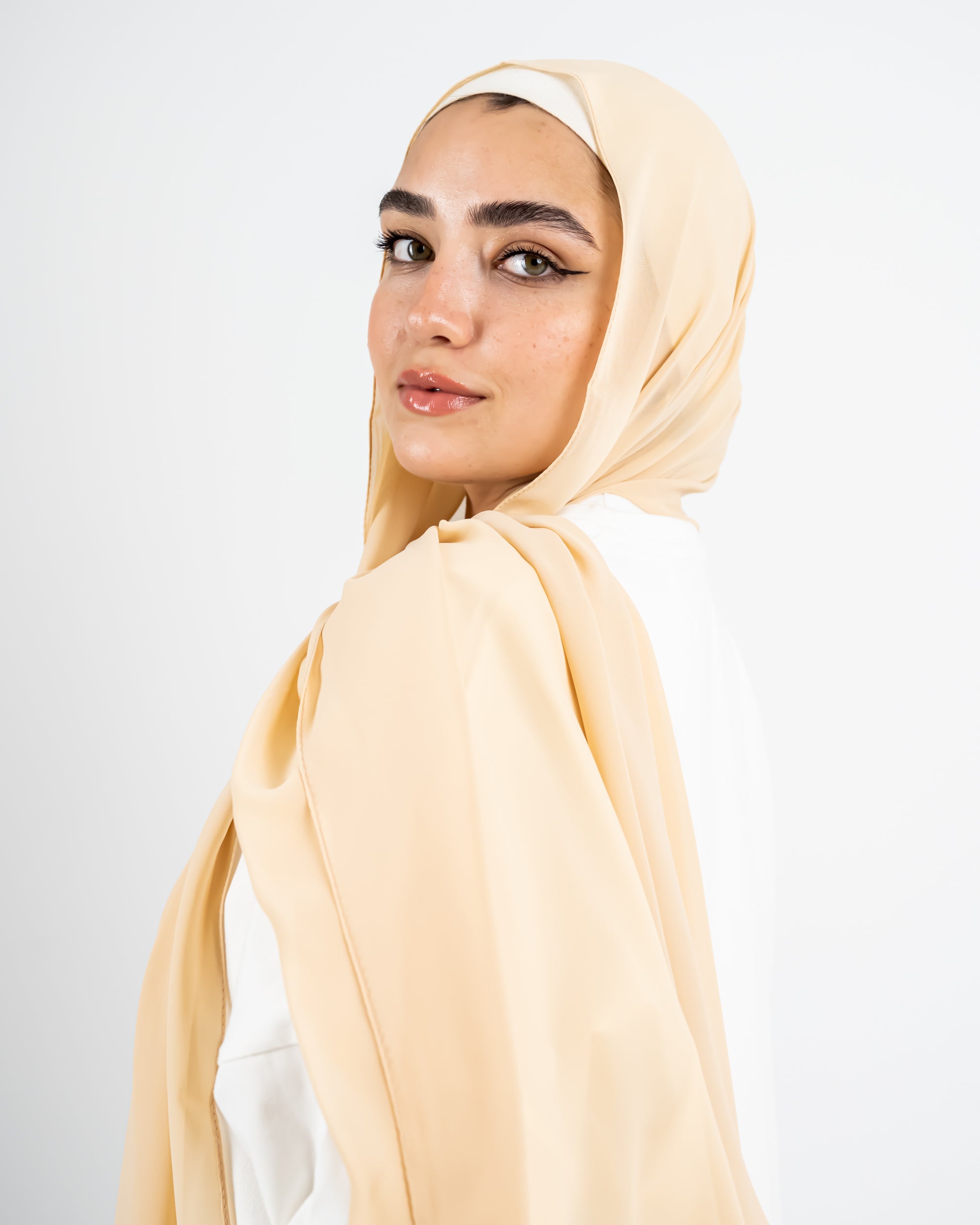 CHIFFON SCARF -Honey BEIGE