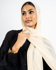 CHIFFON SCARF -BEIGE