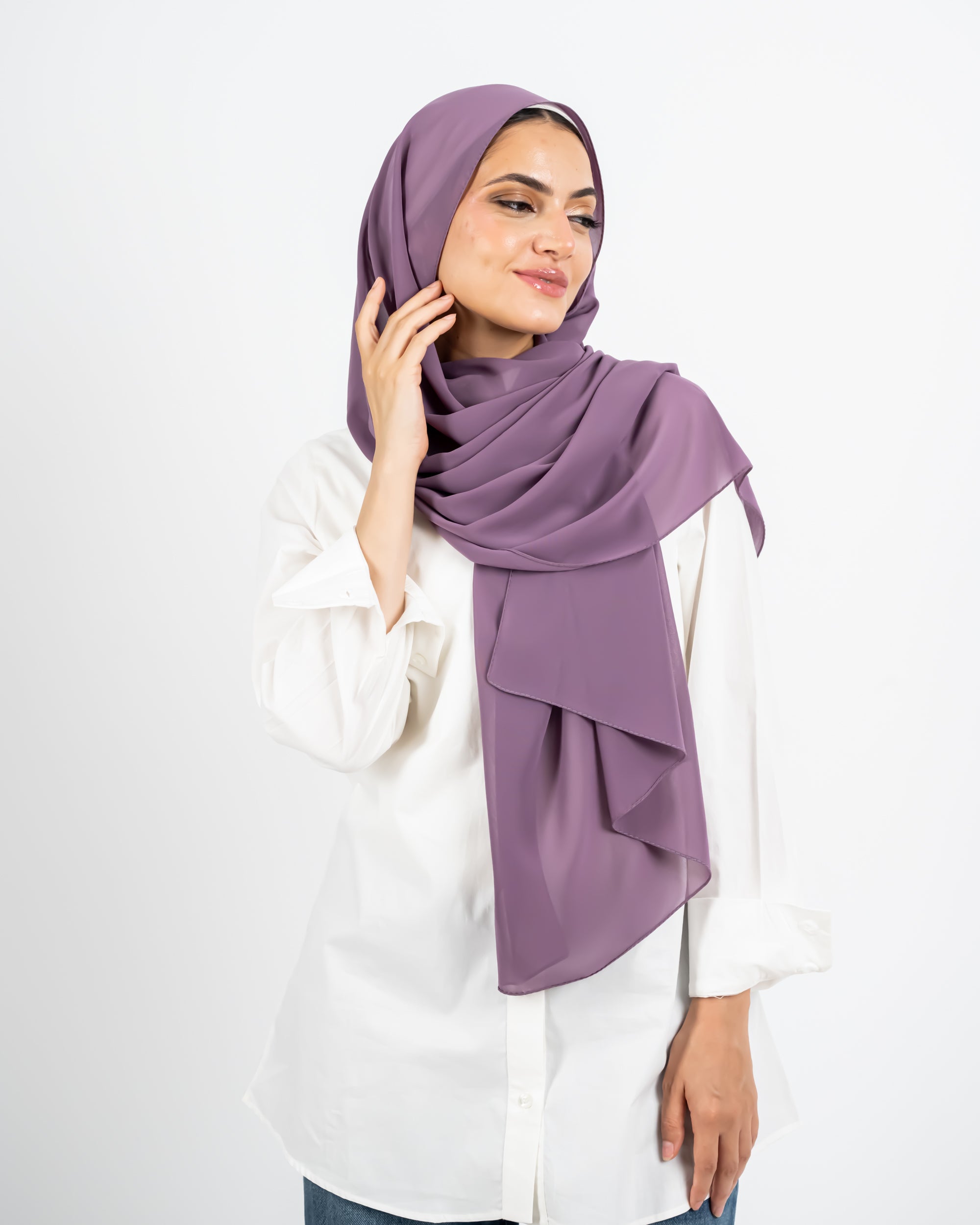 CHIFFON SCARF -PURPLE