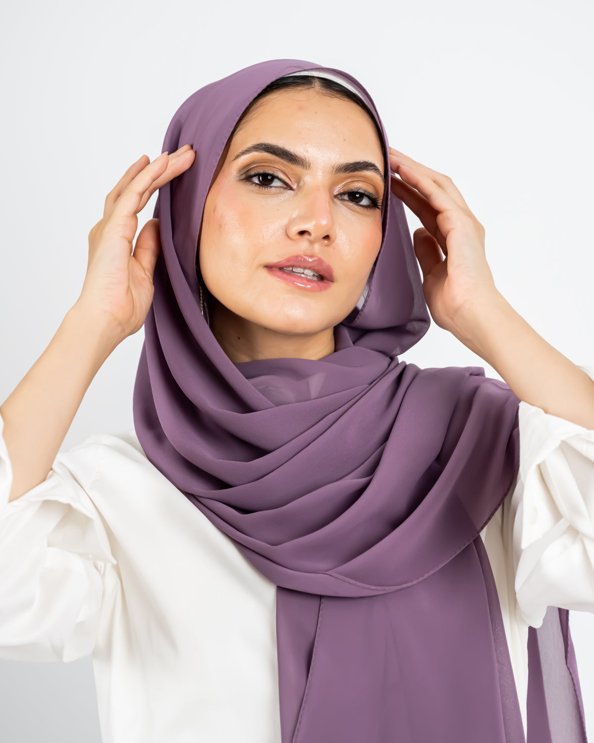 CHIFFON SCARF -PURPLE