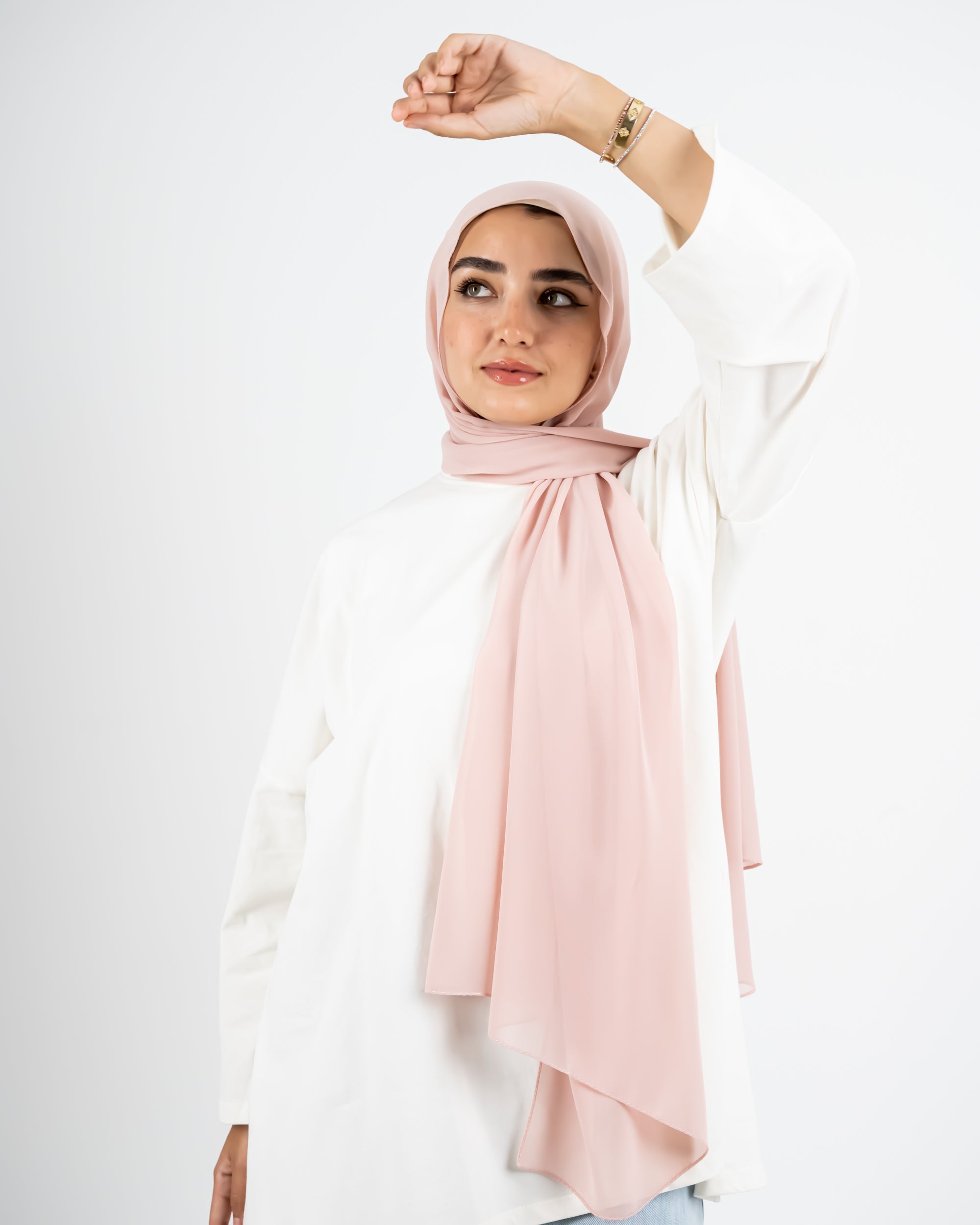 CHIFFON SCARF -NUDE