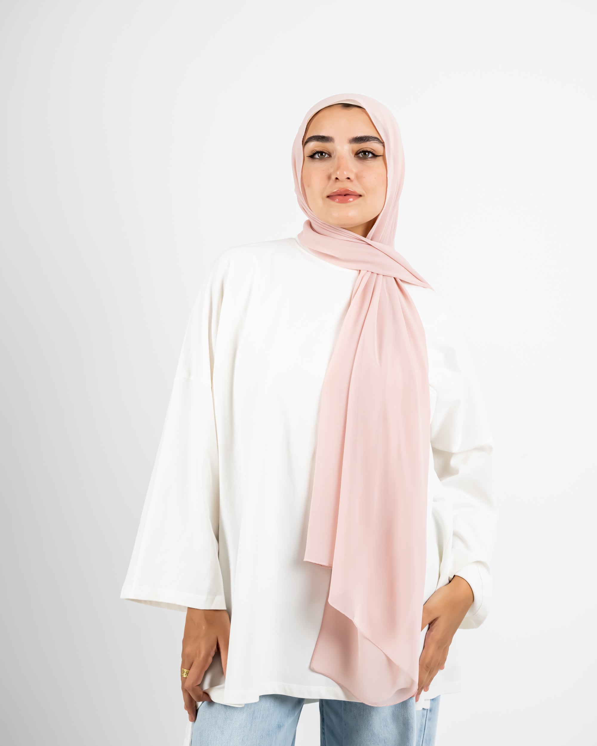 CHIFFON SCARF -NUDE