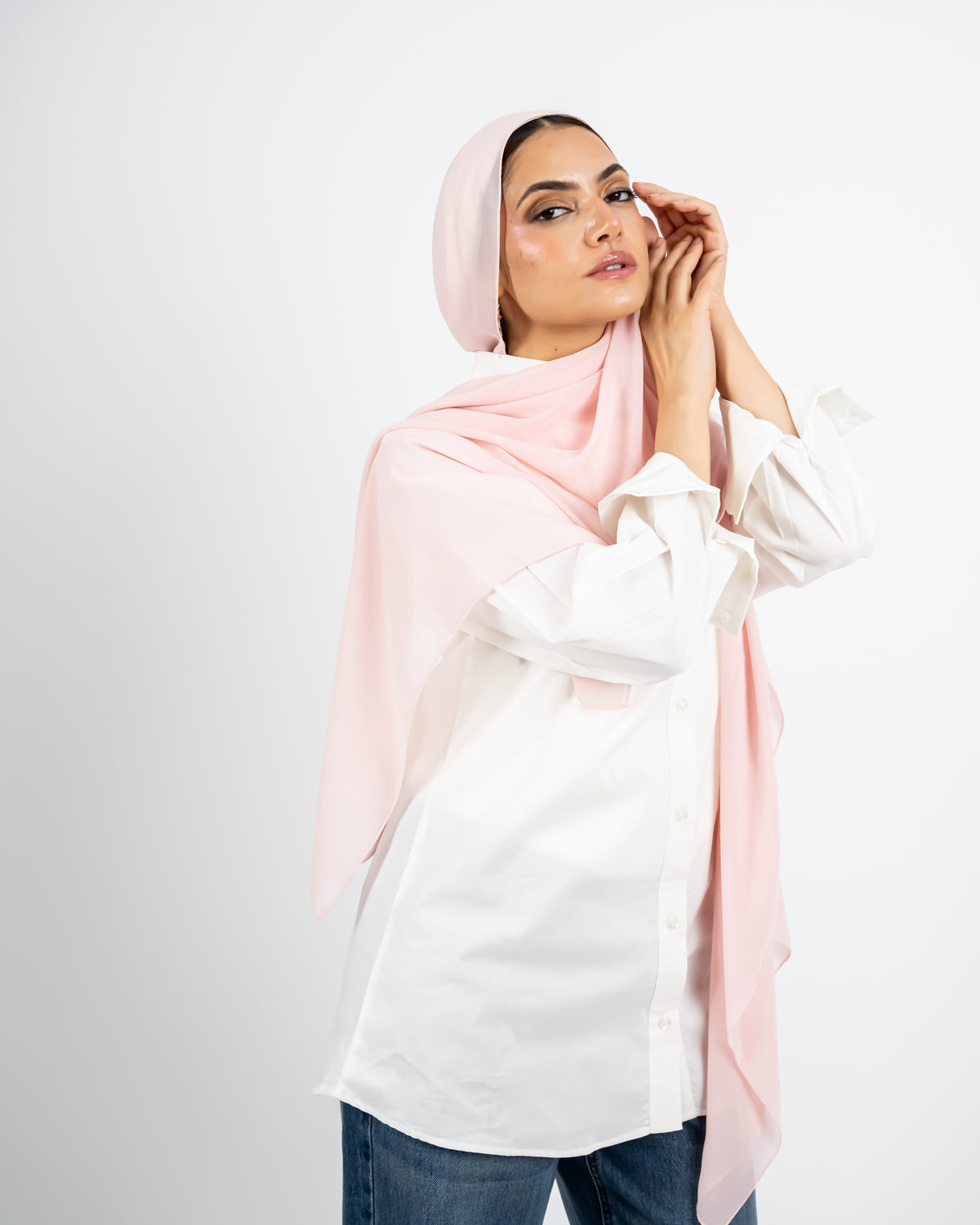 CHIFFON SCARF -PINK