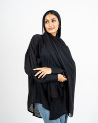 CHIFFON SCARF -BLACK