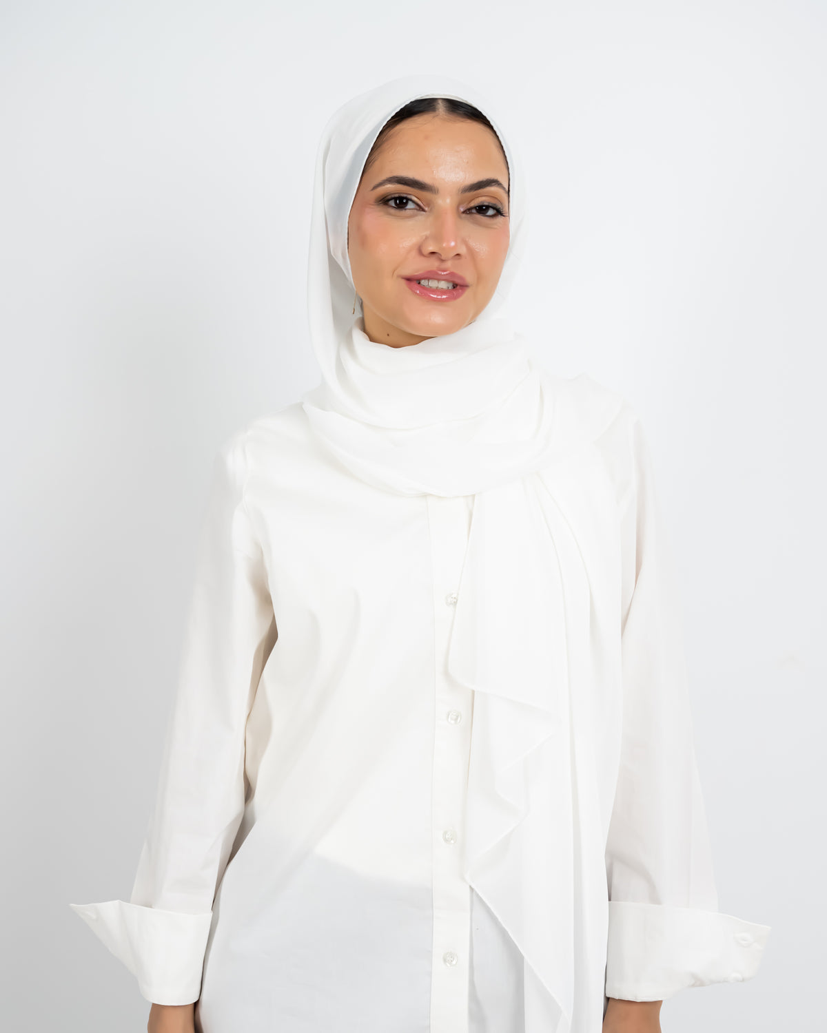 CHIFFON SCARF -OFF WHITE