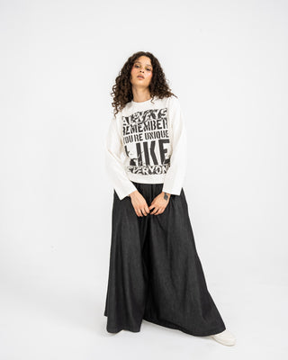 DENIM WIDE LEG PANT-BLACK