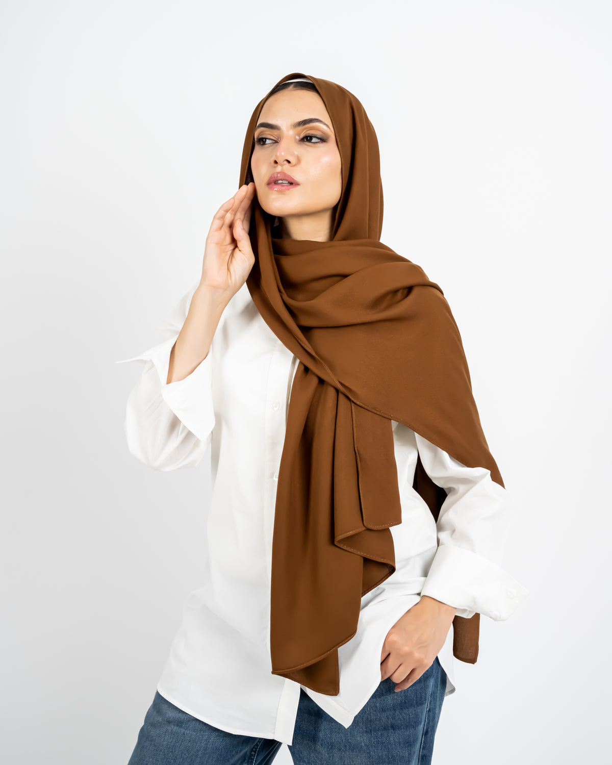 ELEGANCE SCARF -BROWN