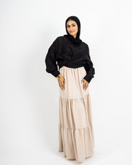 LINEN SKIRT -BEIGE