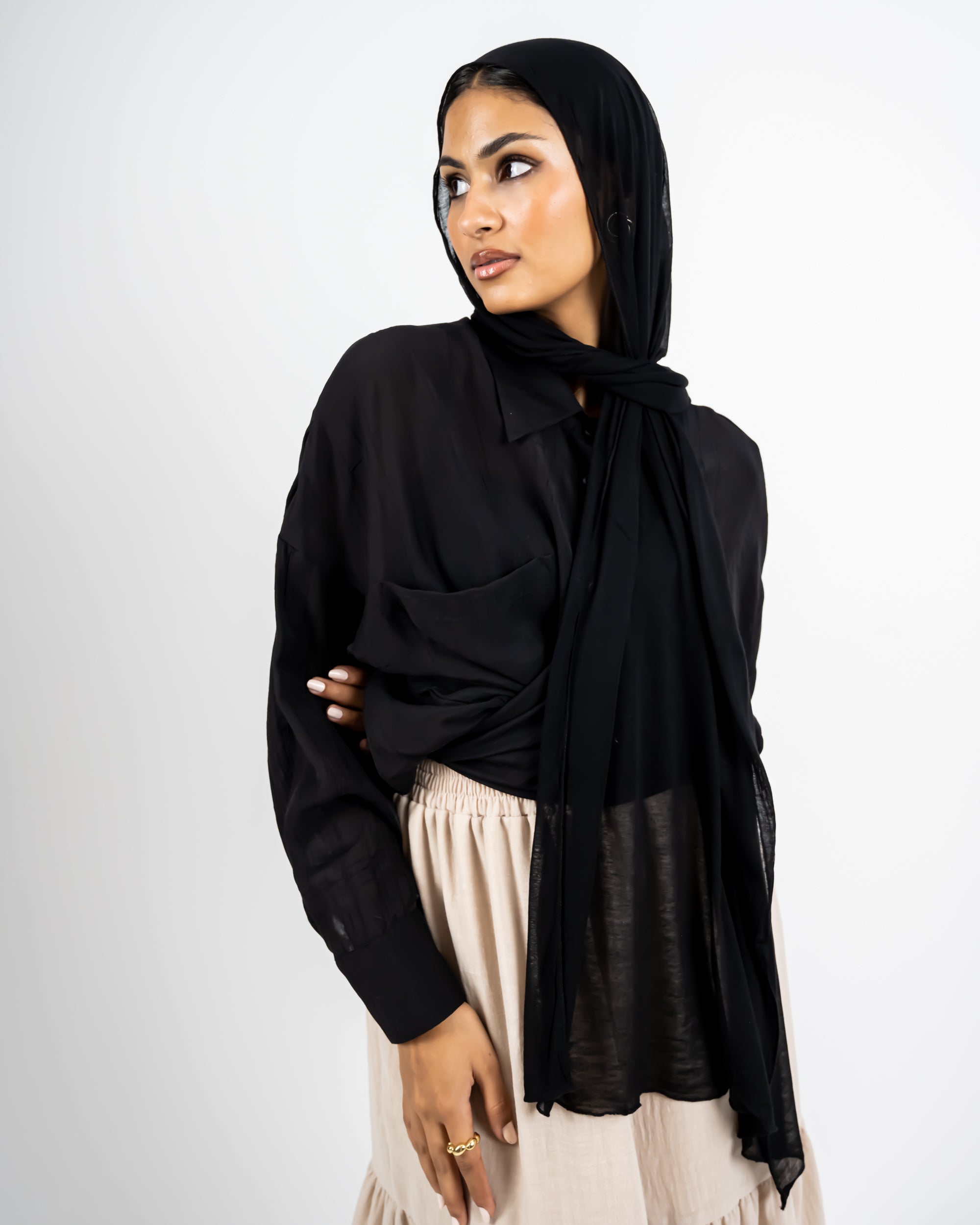 KLEENEX ELEGANT SCARF -BLACK
