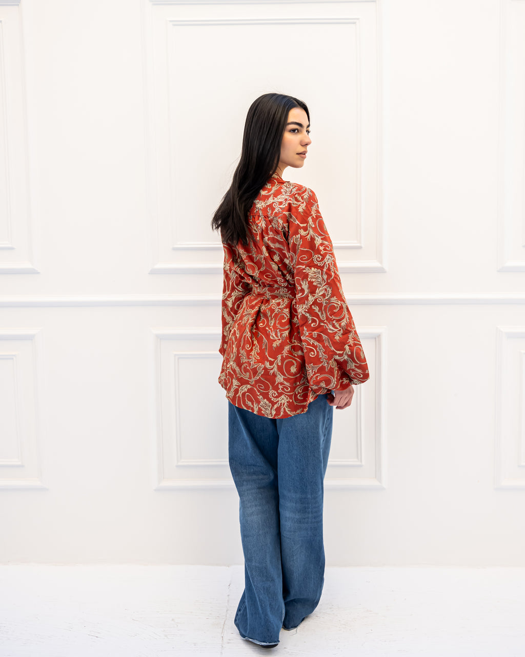 ROYAL BLOUSE-DARK ORANGE