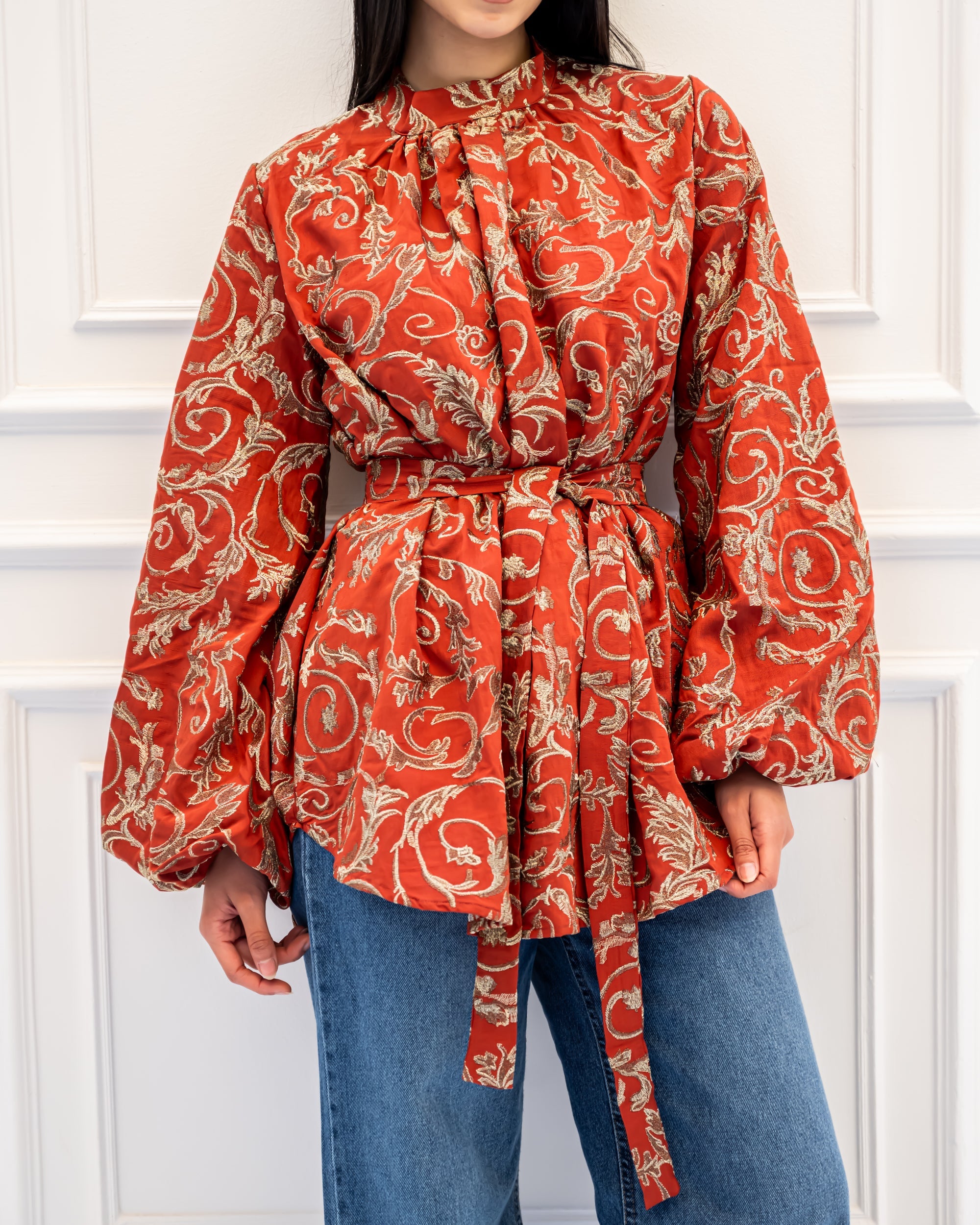 ROYAL BLOUSE-DARK ORANGE