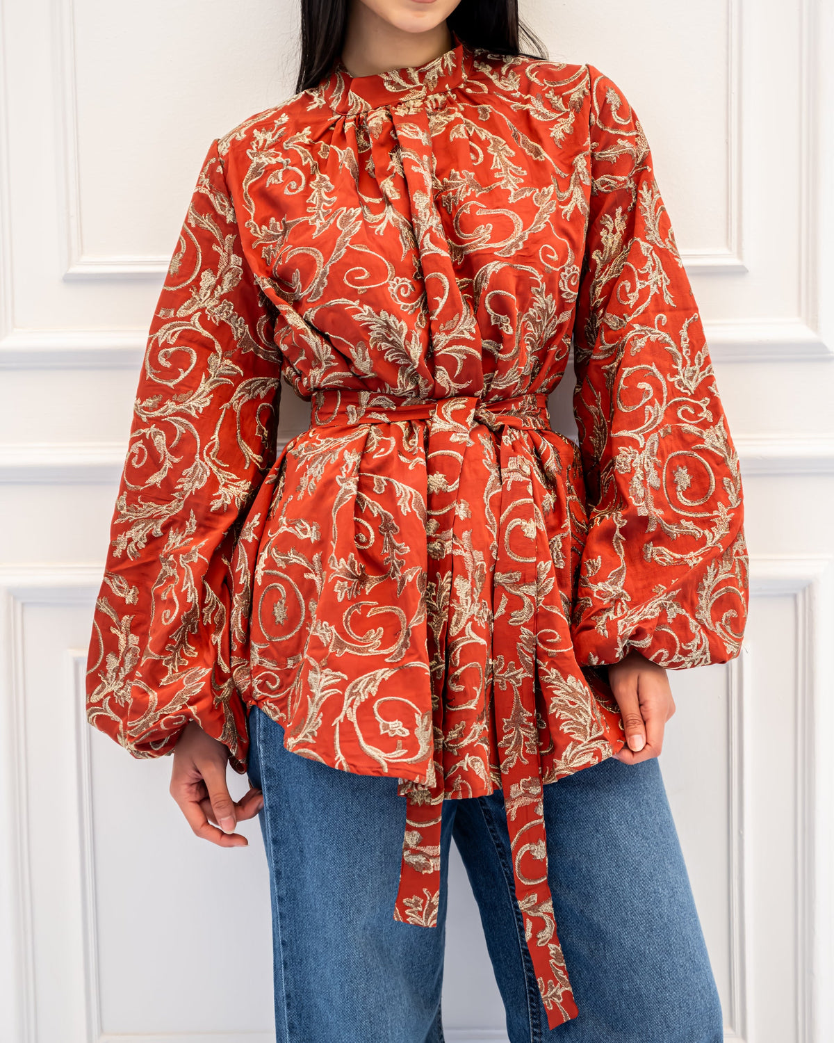 ROYAL BLOUSE-DARK ORANGE