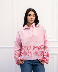 Embroidered shirt-PINK