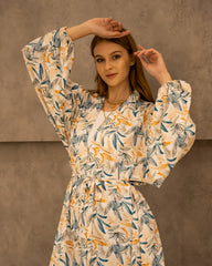 LEAVES CARDIGAN-BABY BLUE
