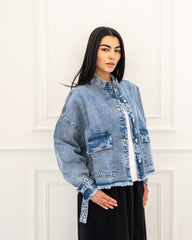 OVERSIZED DENIM JACKET -LIGHT BLUE