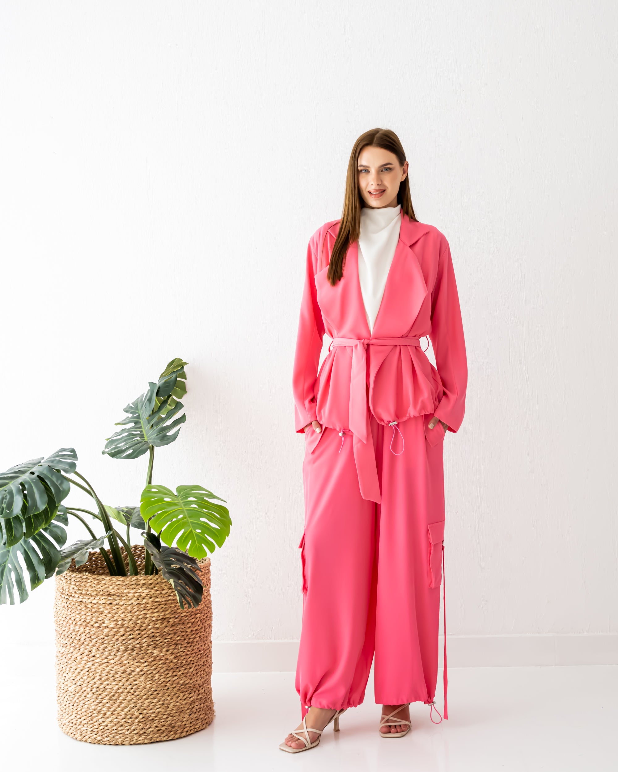 WITH POCKETS WIDE LEG PANTS-FOSHIA