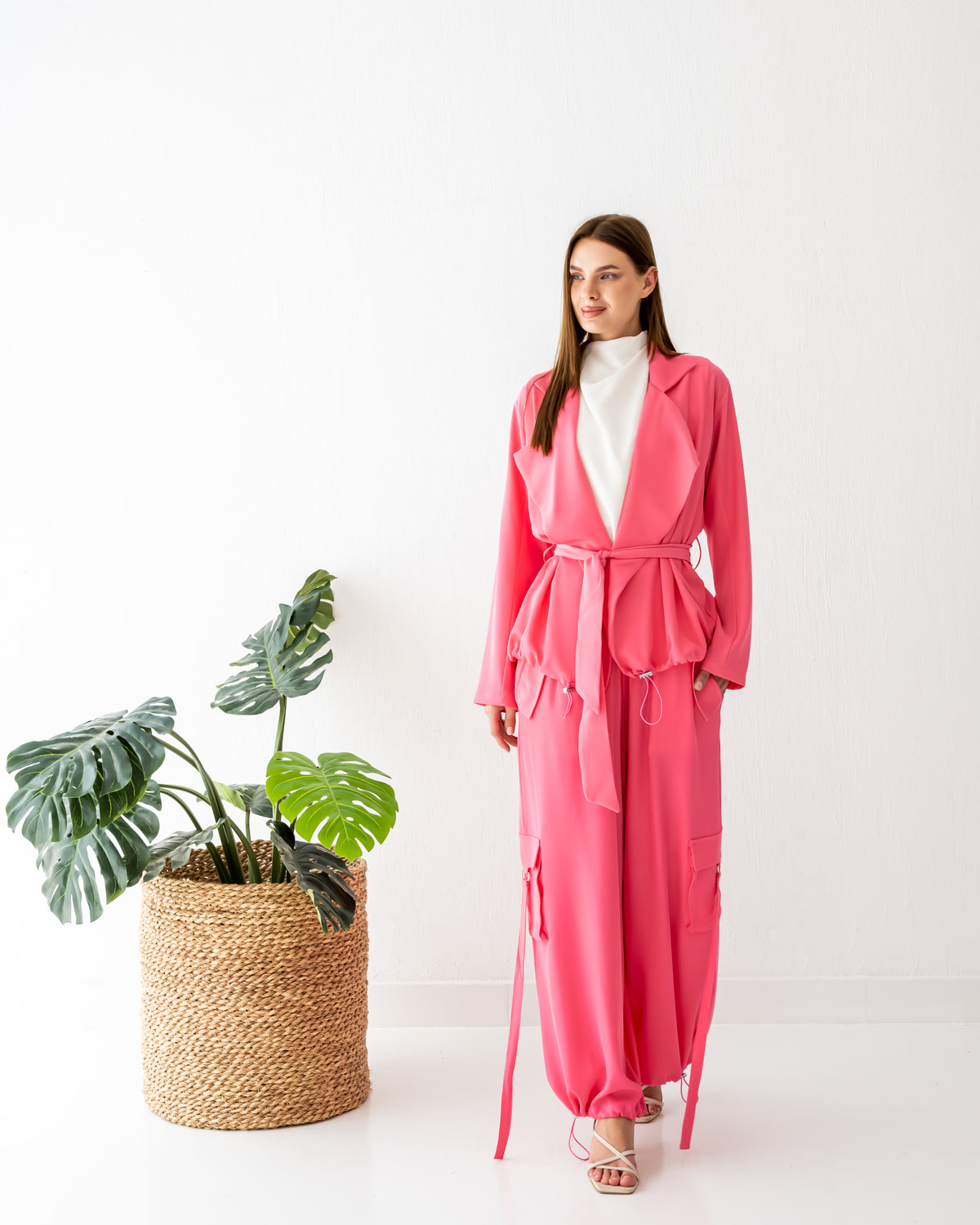 WITH POCKETS WIDE LEG PANTS-FOSHIA