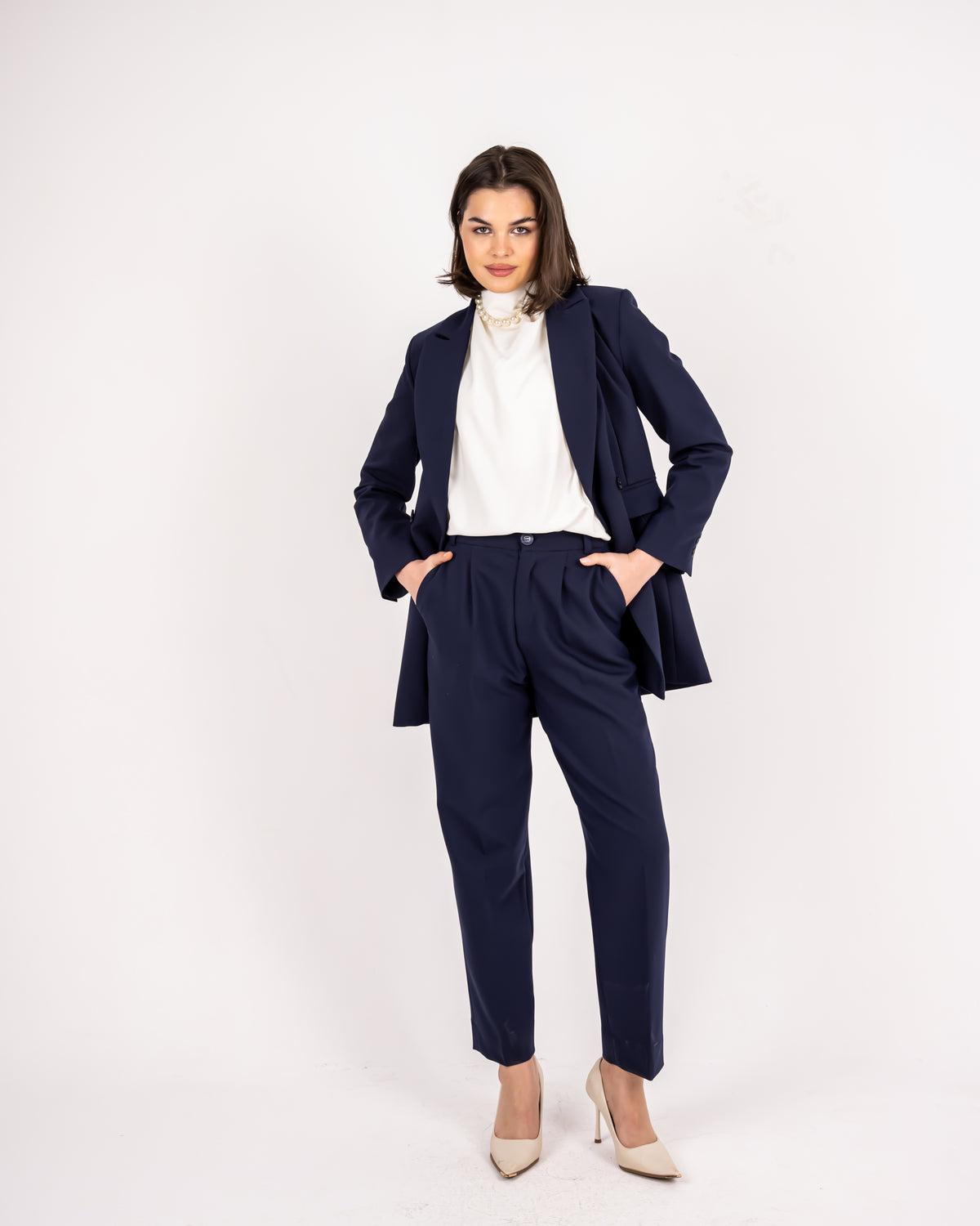 FORMAL TROUSERS-BLUE BLACK