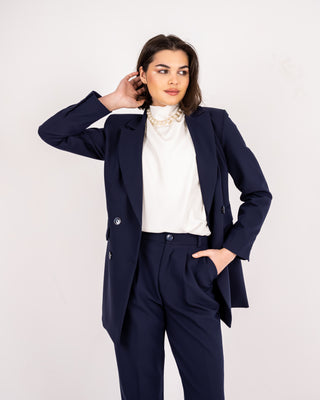 FORMAL TROUSERS-BLUE BLACK