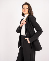 FITTED FORMAL BLAZER -BLACK