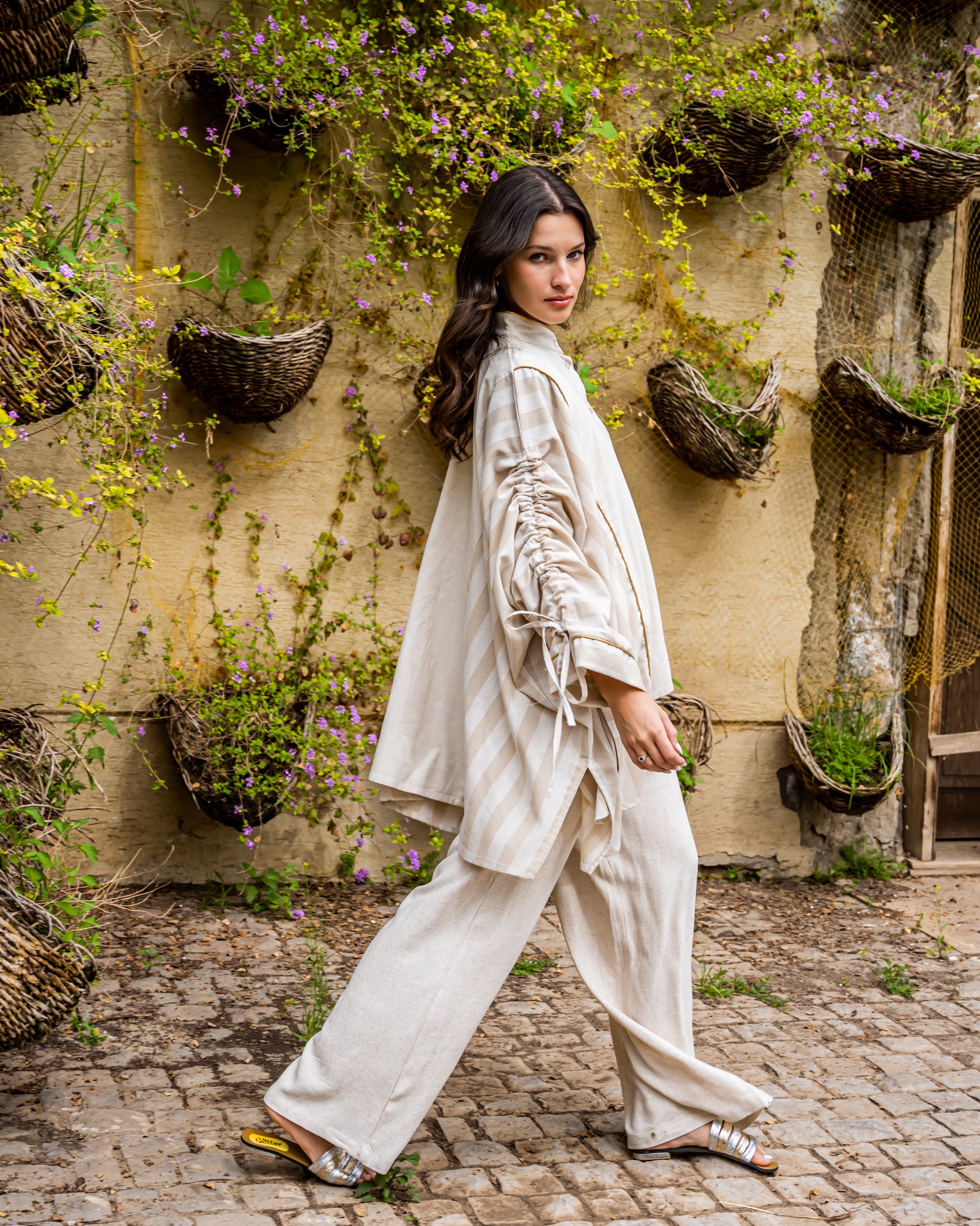 OVERSIZE LINEN BLOUSE -PAIGE
