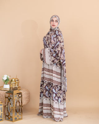 WITH BORDERED PRINTED ISDAL-BROWN