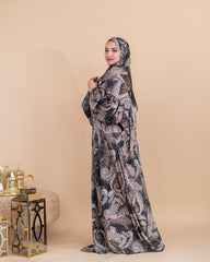 PRINTED SATIN ISDAL-BLACK