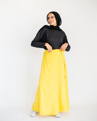 Kittin Wrapped Skirt-YELLOW