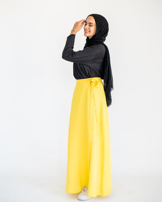 Kittin Wrapped Skirt-YELLOW