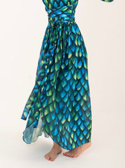 chiffon coverup skirt-DRAGON