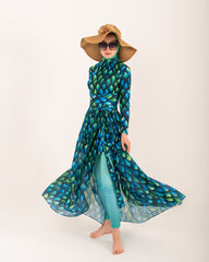 chiffon coverup skirt-DRAGON