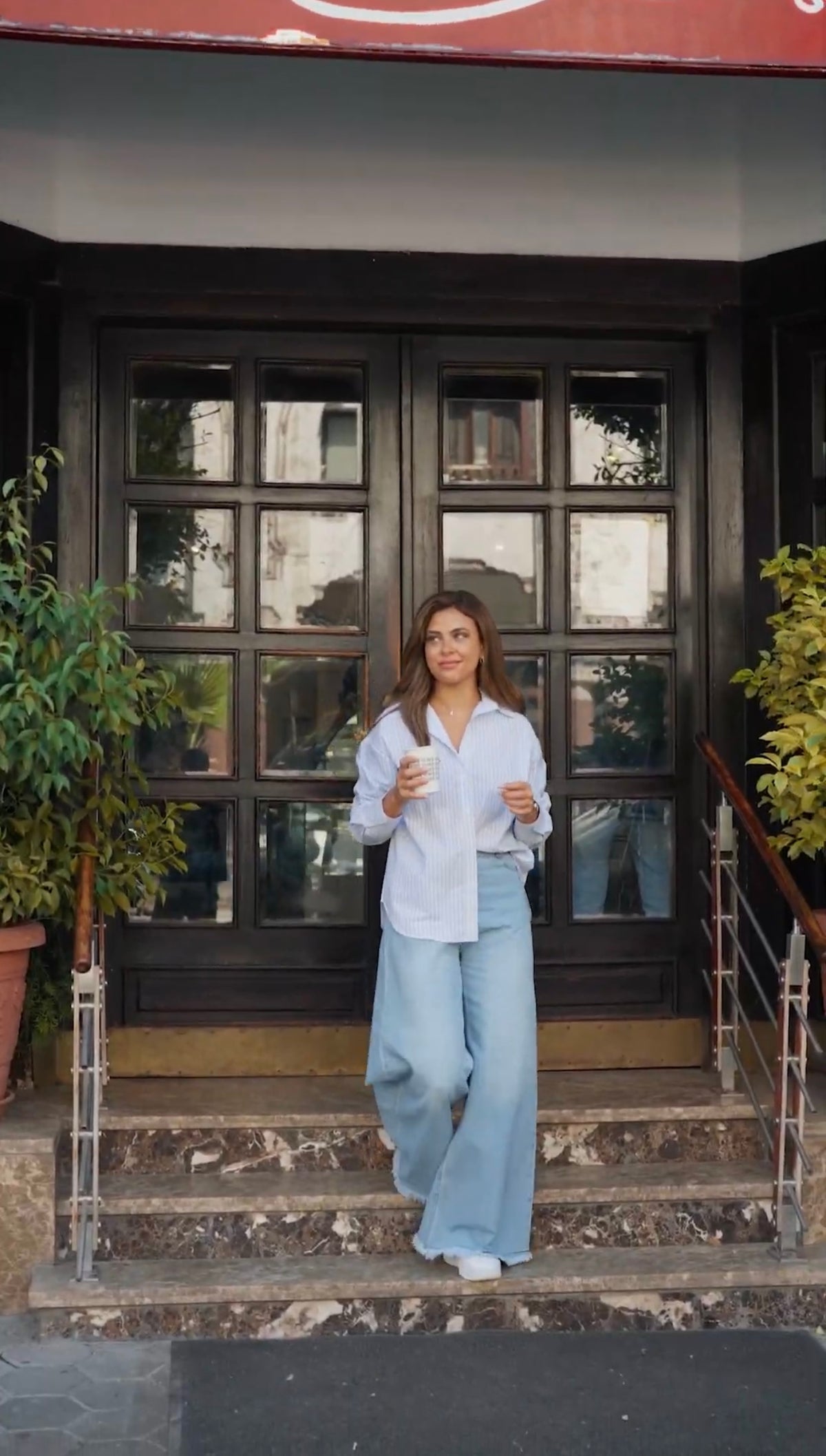 WIDE LEG DENIM PANT -LIGHT BLUE