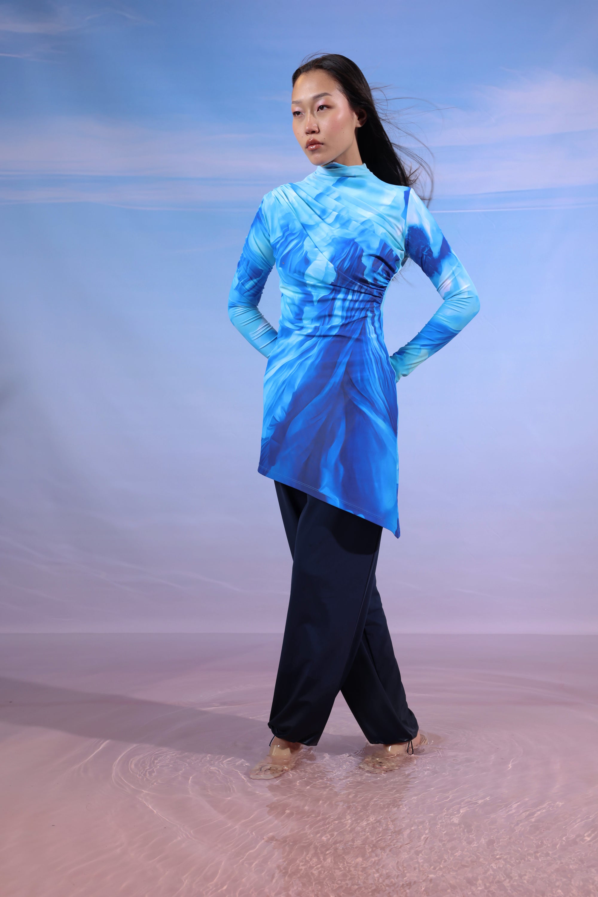OCEAN BLUE FLOW TOP-OCEAN BLUE ( TOP ONLY )