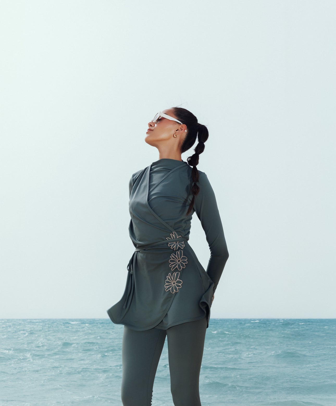 WAVES SWIMSUIT TOP-OLIVE ( TOP ONLY )