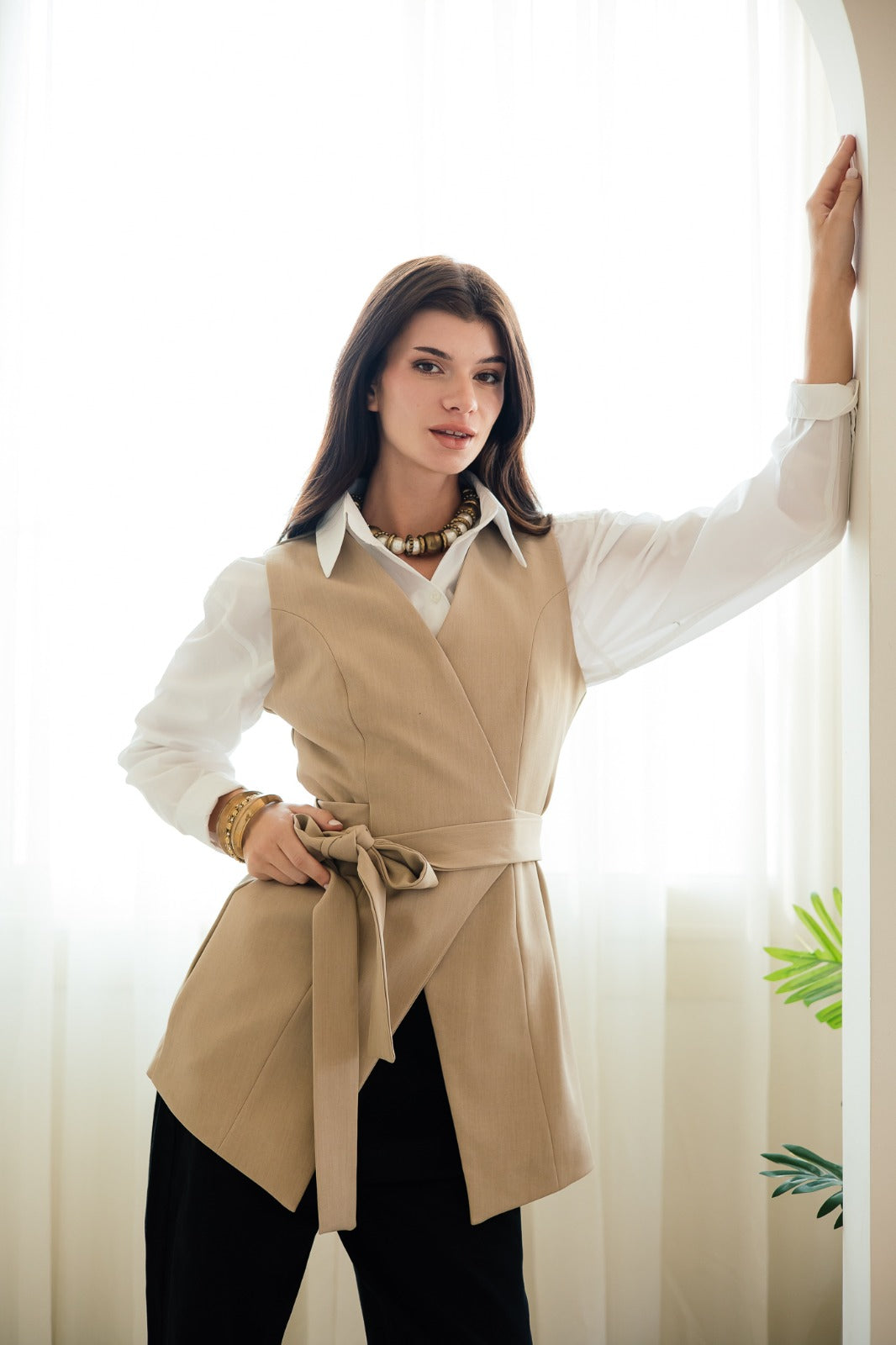 WRAPPED LONG VEST