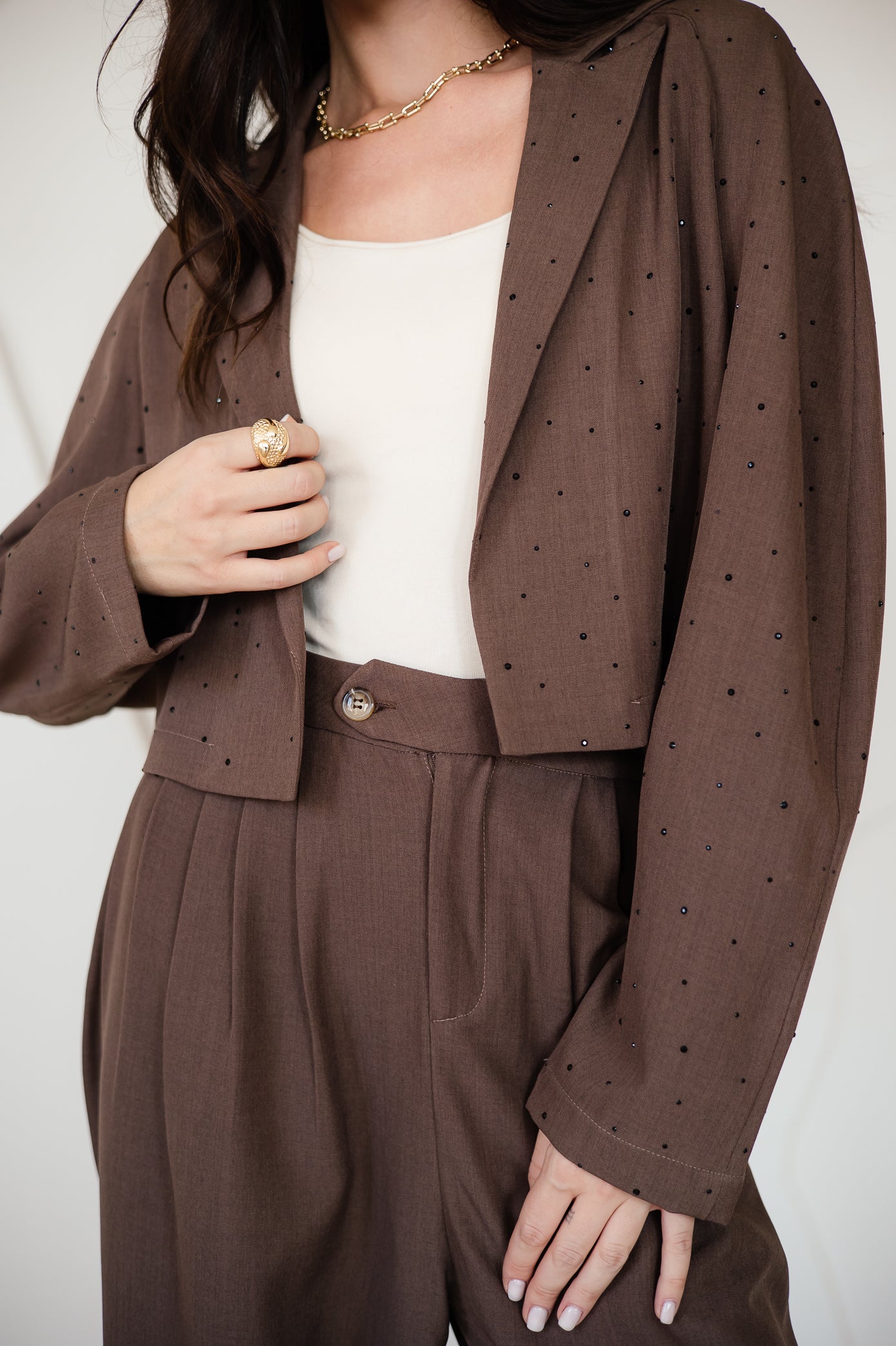 CROPPED STRASS BLAZER