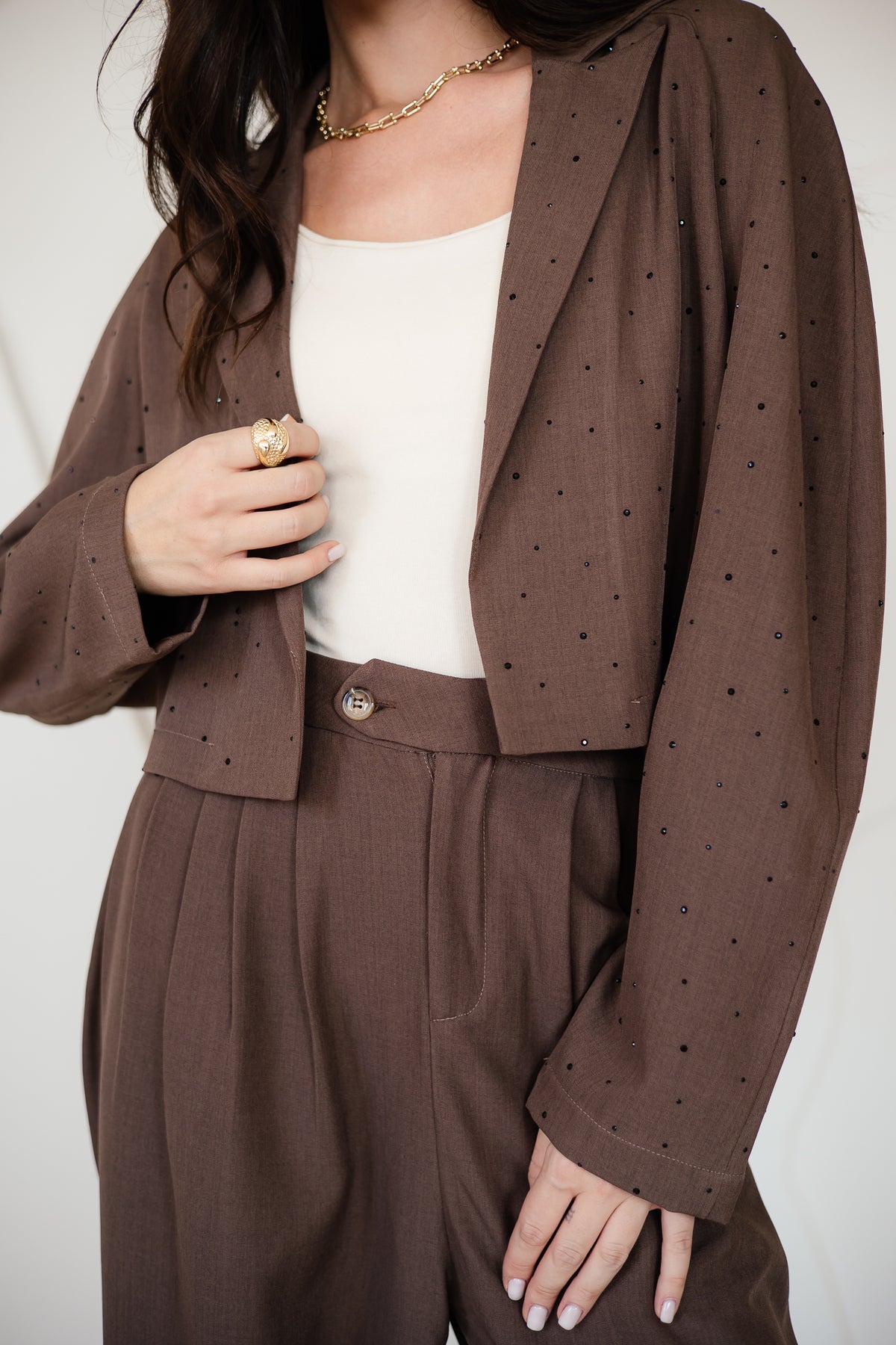 CROPPED STRASS BLAZER