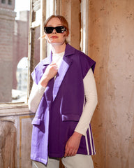 STRIPPED MILTON VEST -PURPLE