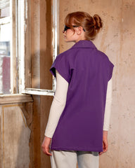 STRIPPED MILTON VEST -PURPLE