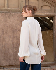 BAFFY SLEEVES BASIC BLOUSE-OFF WHITE
