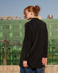 PLAIN BASIC BLOUSE-BLACK