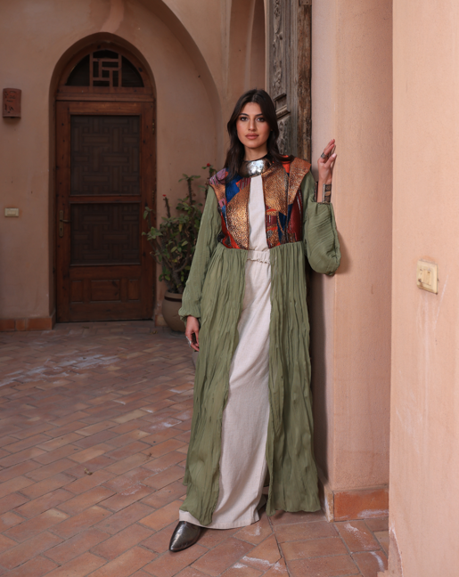 THARAA KAFTAN-OLIVE