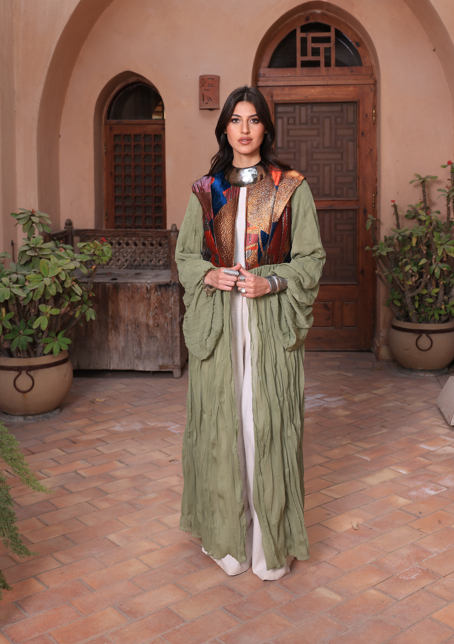 THARAA KAFTAN-OLIVE