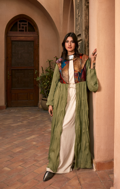 THARAA KAFTAN-OLIVE