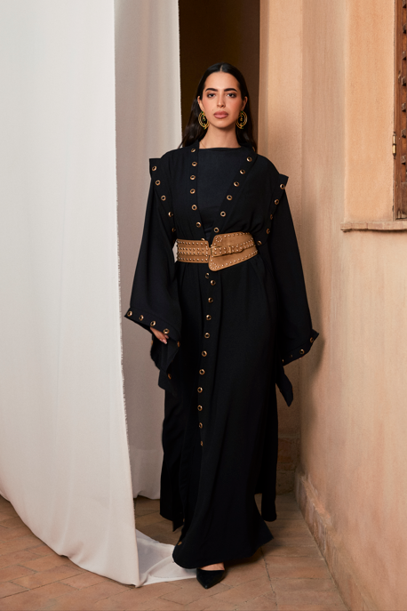 SAMRA KAFTAN-BLACK