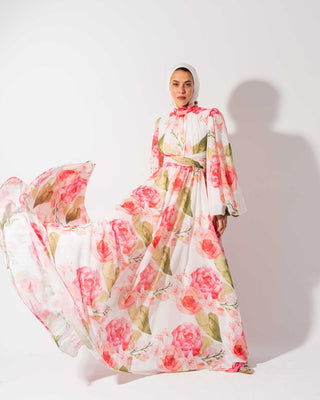 Flowered Flowy Dress FOSHIA