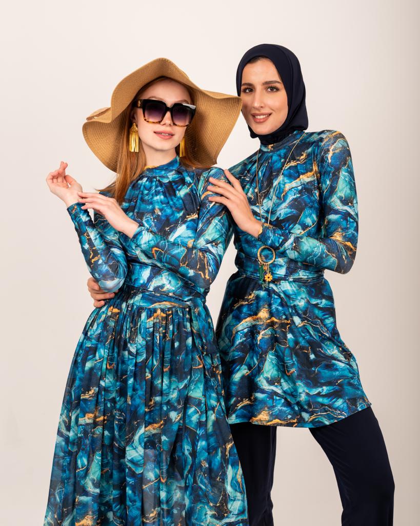 swimshirt printed-MARBEL ( TOP ONLY )