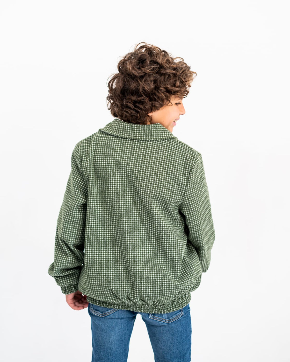 DOTTED JACKET -OLIVE