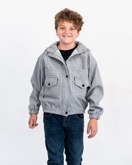 WITH POCKETS JACKET-GRAY