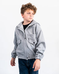 WITH POCKETS JACKET-GRAY